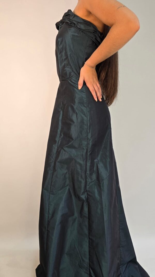 VESTIDO LONGO DE FESTA VERDE ESCURO - Image 3